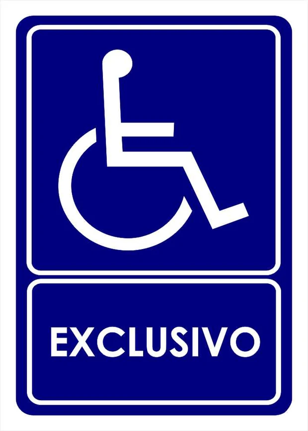 Señal azul de estacionamiento exclusivo