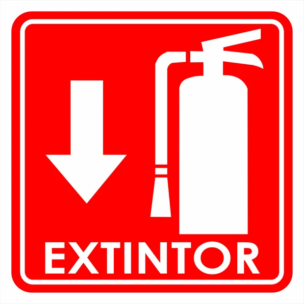 Señal de extintor fabricada por SISCA FIRE