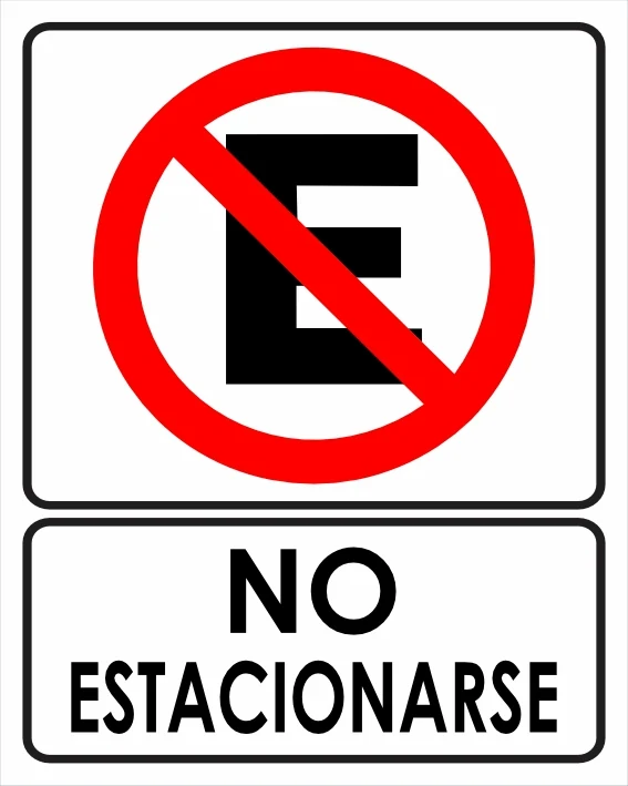 Señal vial de no estacionarse